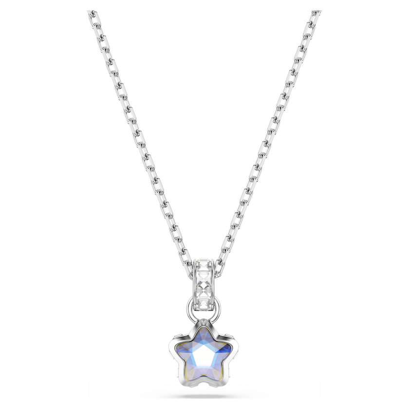swarovski قلادة chroma، قطع متنوع، نجمة، لون أبيض، طلاء روديوم
