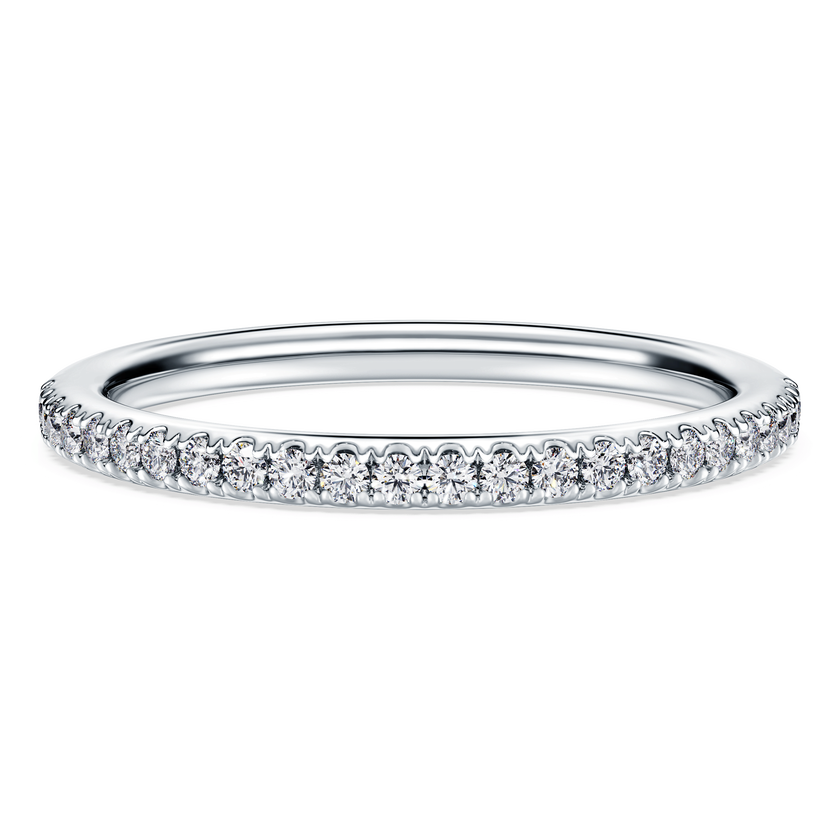 swarovski دبلة eternity، أحجار ألماس مُصنعة في المختبر بإجمالي 0 2 قيراط، ذهب أبيض عيار 18