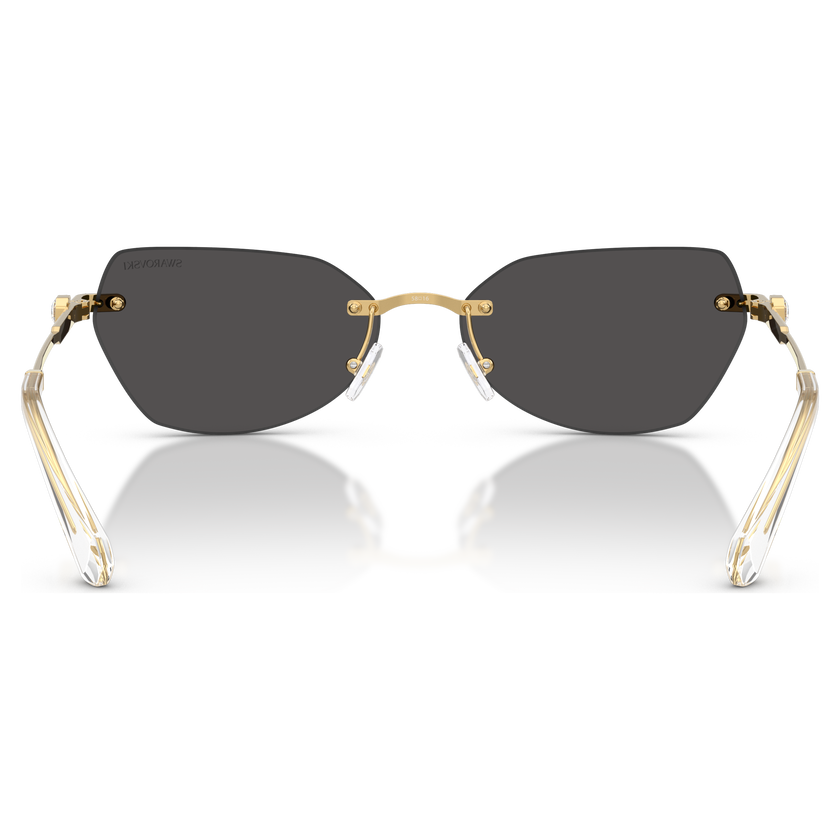 swarovski نظارة شمسية، على شكل وسادة، sk7038، لون ذهبي