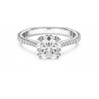 swarovski خاتم كوكتيل stilla، قطع مستدير، أحجار كريستال صغيرة متراصة، لون أبيض، لمسة نهائية باللون الفضي