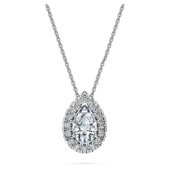 swarovski قلادة eternity، أحجار ألماس مُصنعة في المختبر بإجمالي 1 قيراط، ذهب أبيض عيار 18