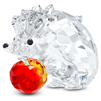swarovski زينة شكل قنفذ مع تفاح