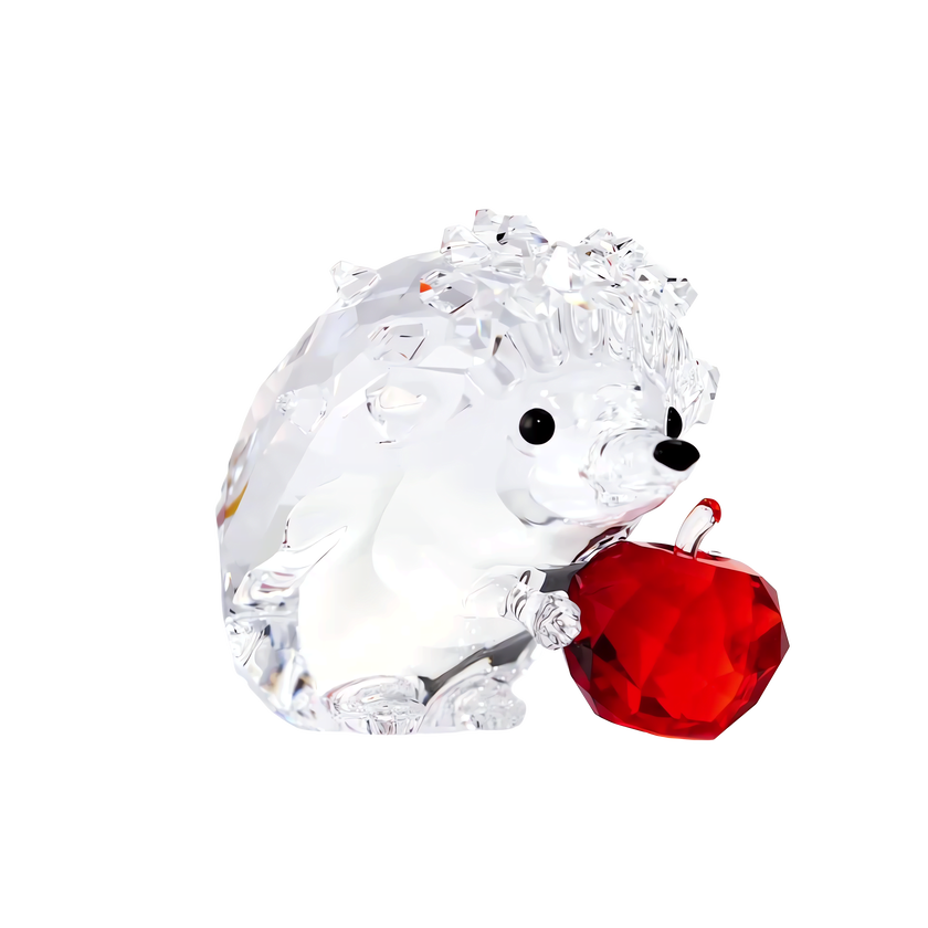 swarovski زينة شكل قنفذ مع تفاح