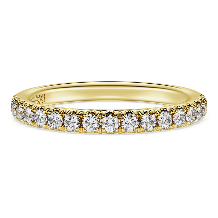 swarovski خاتم eternity، ألماس مُصنع في المختبر بإجمالي 0 4 قيراط، شكل دائري، ذهب أصفر عيار 18