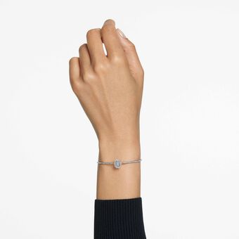 swarovski سوار una، كريستالات متراصة، لون أبيض، طلاء روديوم