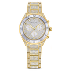 swarovski ساعة dextera lux، صناعة سويسرية، سوار معدني، لون ذهبي، لمسة نهائية باللون الذهبي