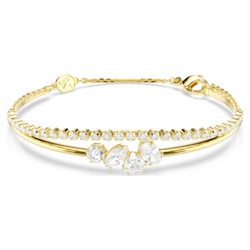 swarovski سوار mesmera، قطع متنوع، لون أبيض، لمسة نهائية من الذهب عيار 18 قيراط