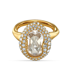 خاتم Shell، أبيض اللون، مطلي باللون الذهبي