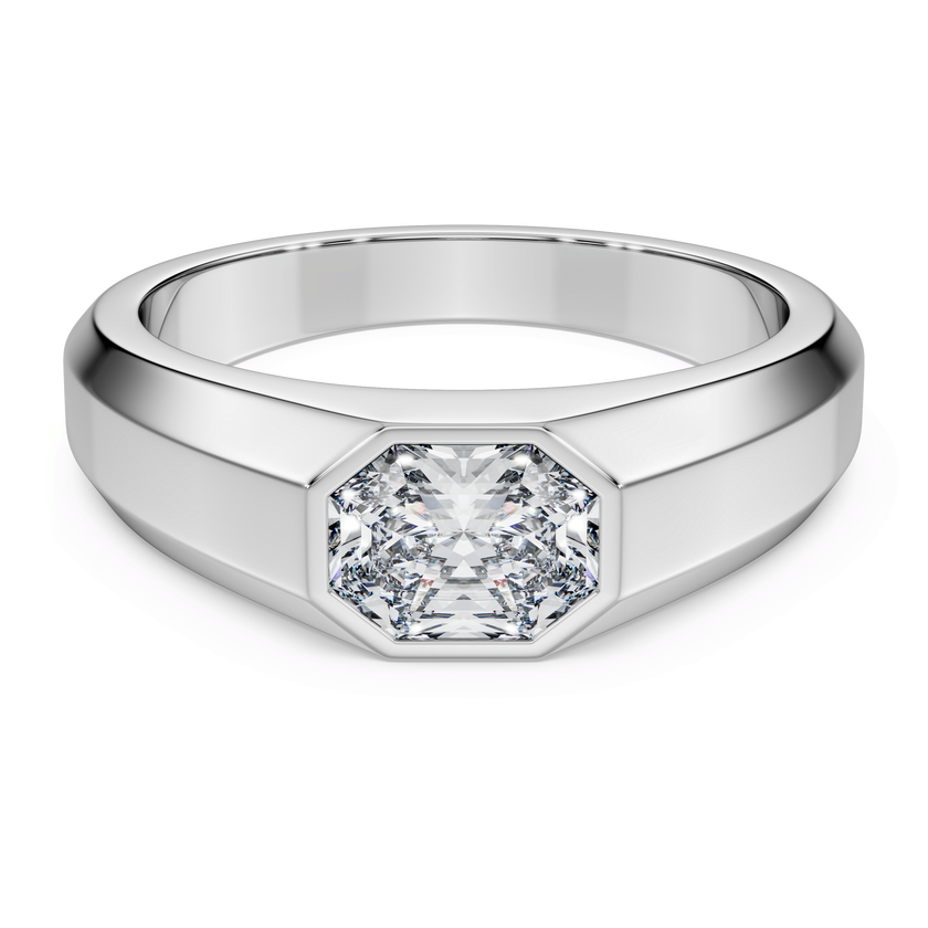 swarovski octagon band ring  lab grown diamonds 1 0 ct tw  octagon shape  18k white gold