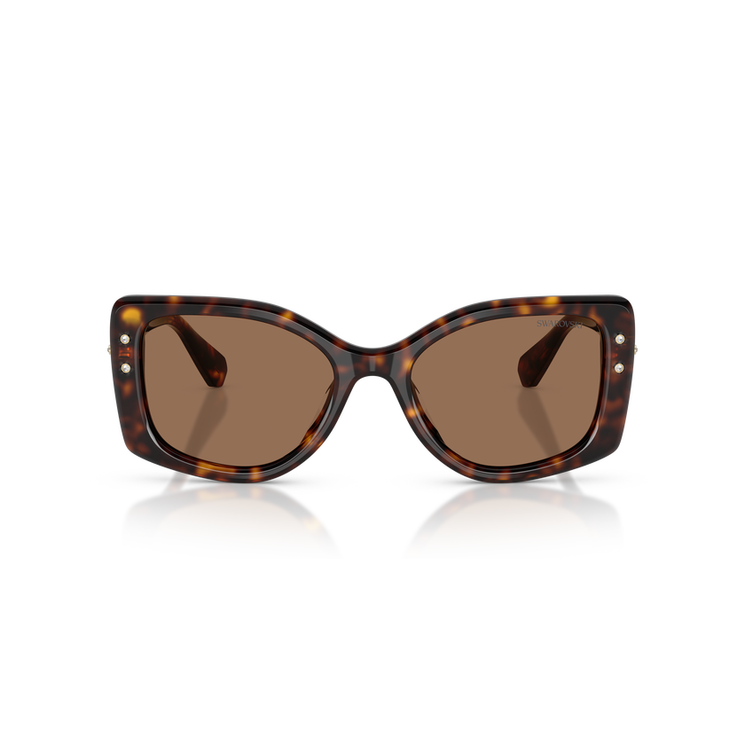 swarovski نظارة شمسية، شكل وسادة، sk6058u، لون بني