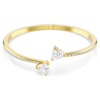 swarovski سوار mesmera attract، شكل قلب، لون أبيض، طلاء باللون الذهبي