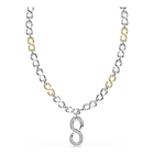 swarovski dextera strandage  round cut  white  mixed metal finish