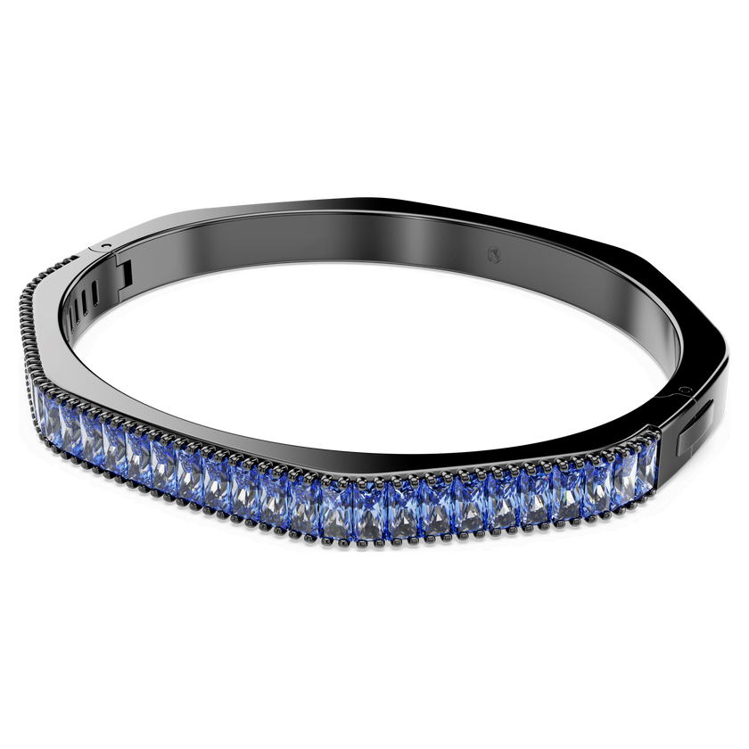 swarovski سوار matrix، قطع باغيت، لون أزرق، طلاء روثينيوم