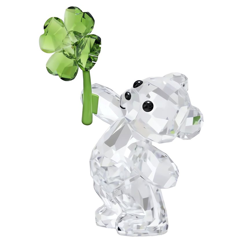 swarovski قطعة زينة على شكل الدب kris bear يحمل تميمة حظ