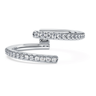 swarovski eternity open band ring  laboratory grown diamonds 0 2 ct tw  18k white gold