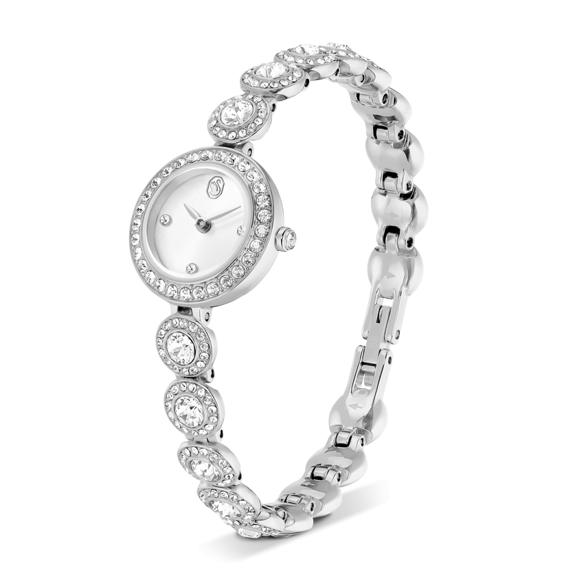 swarovski ساعة una angelic، سوار كريستال، لون فضي، ستانلس ستيل