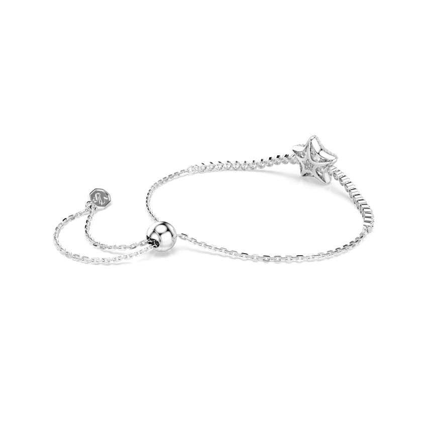 swarovski سوار sublima، قطع مُستدير، شكل نجمة، لون أبيض، طلاء روديوم