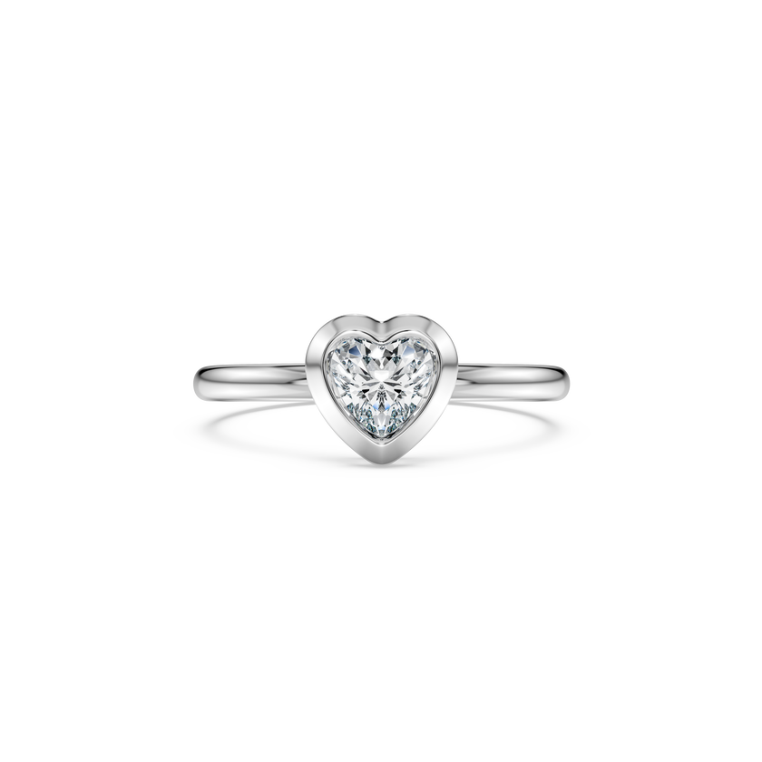 swarovski eternity solitaire ring  lab grown diamonds 0 5 ct tw  heart shape  sterling silver