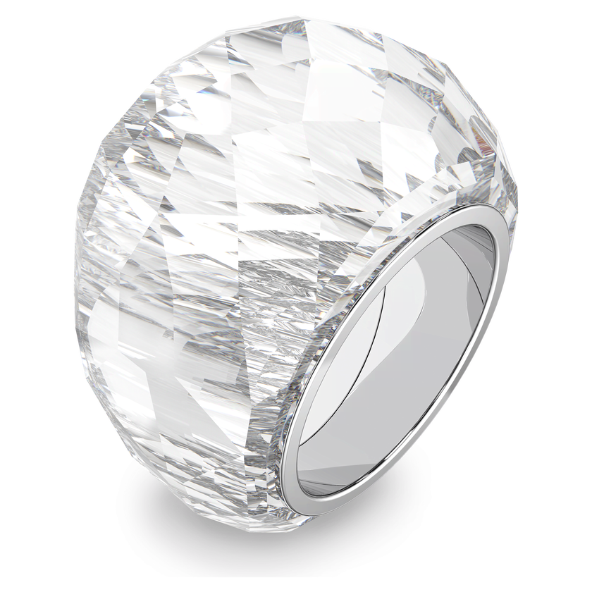 swarovski خاتم nirvana، لون أبيض، ستانلس ستيل
