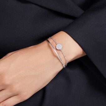 swarovski سوار sublima، لون أبيض، طلاء روديوم