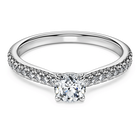 swarovski خاتم سوليتير eternity، ألماس مُصنع في المختبر إجمالي 0 7 قيراط، شكل دائري، ذهب أبيض عيار 18 قيراط