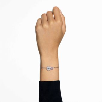 swarovski سوار latisha، على شكل زهرة، ألوان متعددة، طلاء روديوم