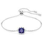 swarovski قلادة birthstone، قطع مربع، september، لون أزرق، طلاء روديوم