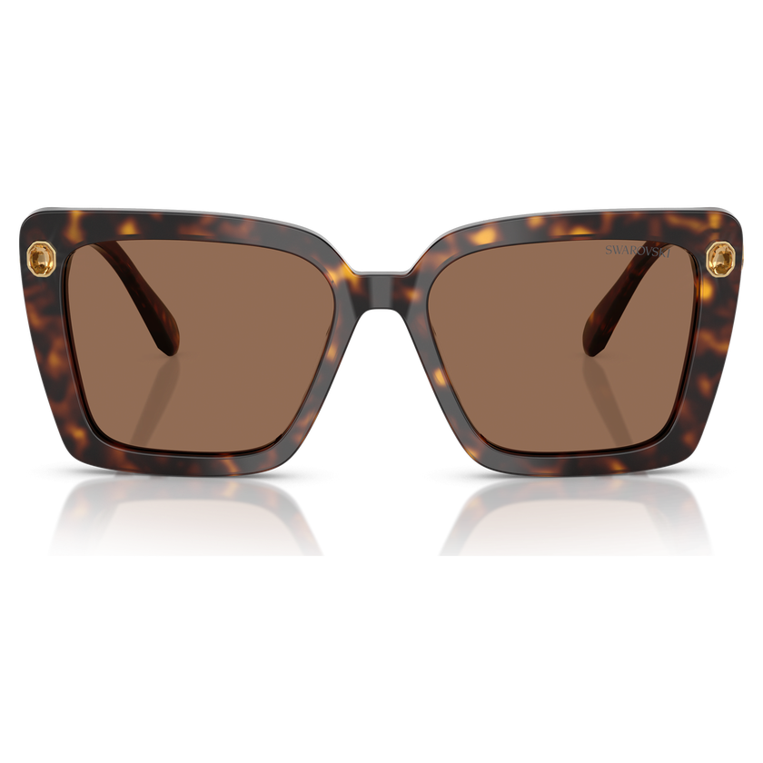 swarovski نظارة شمسية، شكل مربع، sk6032، لون بني