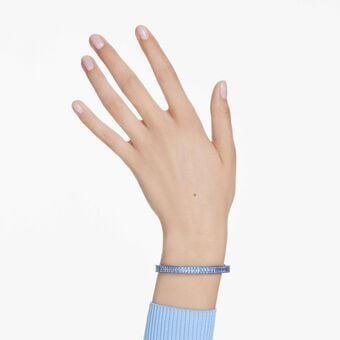 swarovski سوار matrix، قطع باغيت، لون أزرق، طلاء روثينيوم