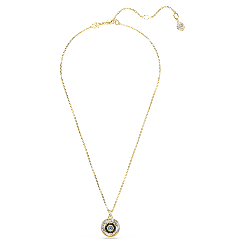 swarovski قلادة symbolica، حلية على شكل عين الحسود، حجم صغير، ألوان متعددة، طلاء باللون الذهبي