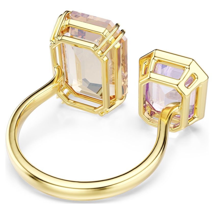 swarovski خاتم مفتوح millenia، قطع مُثَمَّن، ألوان متعددة، لمسة نهائية من الذهب عيار 18 قيراط