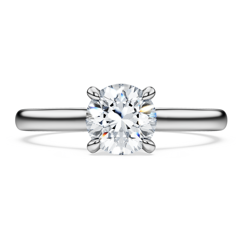 swarovski خاتم سوليتير eternity، ألماس مُصنع في المختبر بإجمالي 1 قيراط، شكل دائري، ذهب أبيض عيار 18