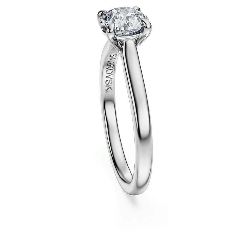 swarovski خاتم سوليتير eternity، ألماس مُصنع في المختبر بإجمالي 1 قيراط، شكل دائري، ذهب أبيض عيار 18