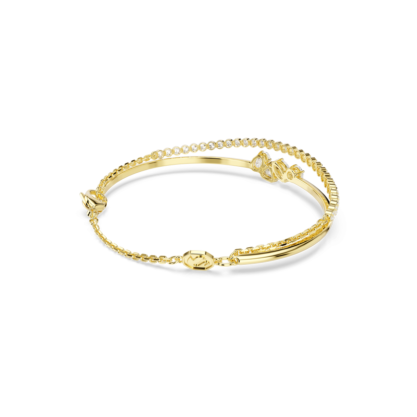 swarovski سوار mesmera، قطع متنوع، لون أبيض، لمسة نهائية من الذهب عيار 18 قيراط