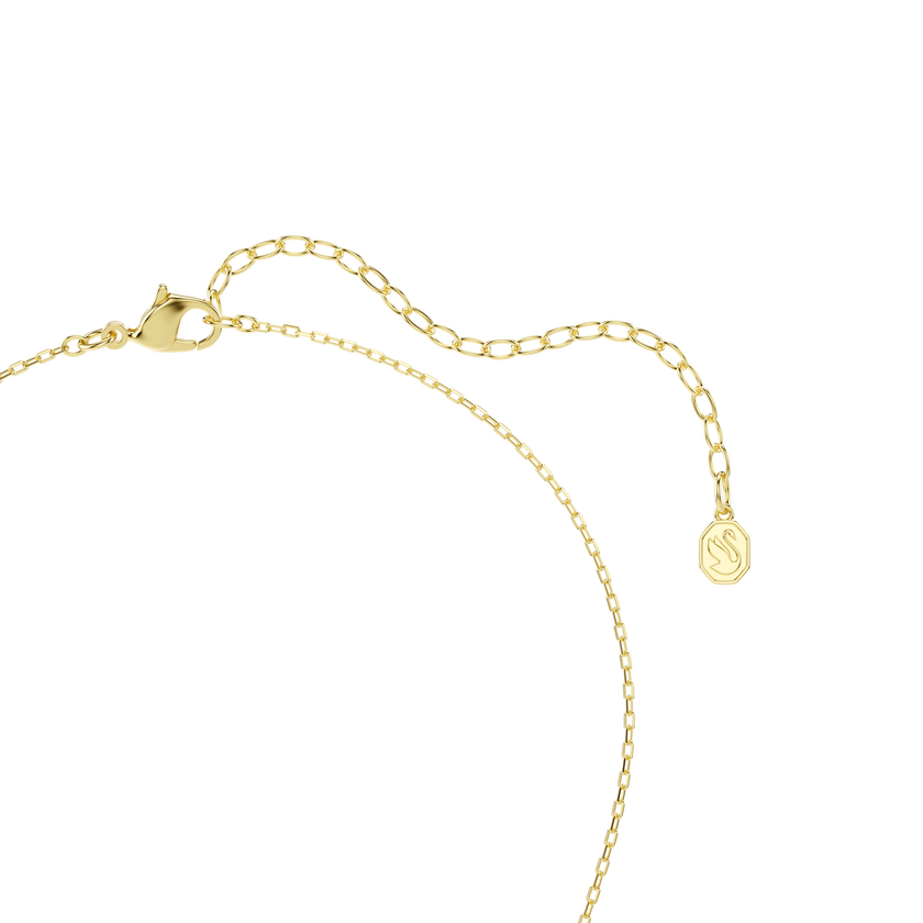 swarovski طقم sublima، طقم  2 ، قطع كمثري، لون أحمر، لمسة نهائية من الذهب عيار 18 قيراط