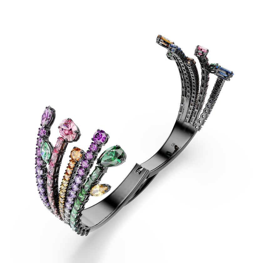 swarovski سوار matrix، قطع متنوع، شكل باقة، ألوان متعددة، طلاء روثينيوم