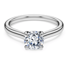 swarovski خاتم سوليتير eternity، ألماس مُصنع في المختبر بإجمالي 1 قيراط، شكل دائري، ذهب أبيض عيار 18