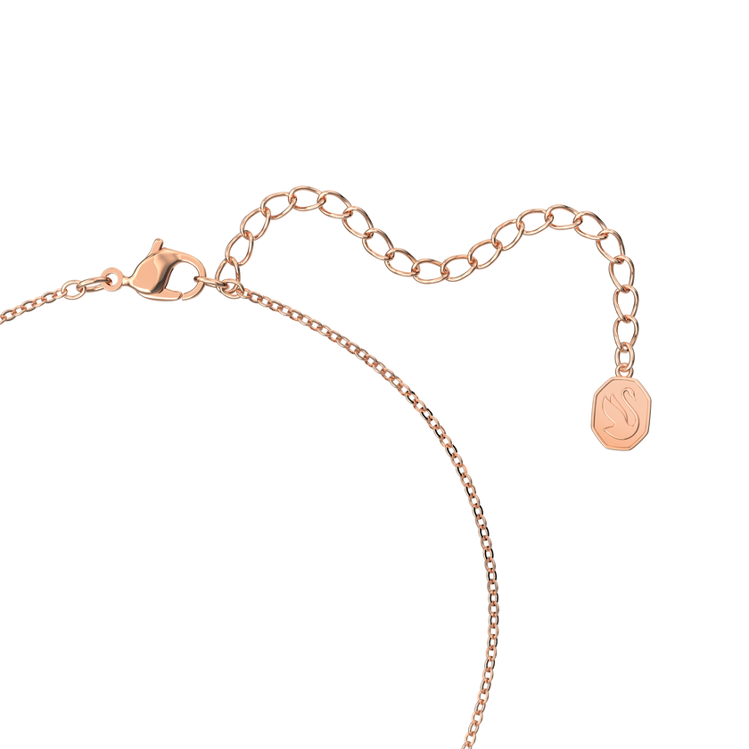 swarovski قلادة sparkling dance، لون بنفسجي، طلاء ذهبي وردي