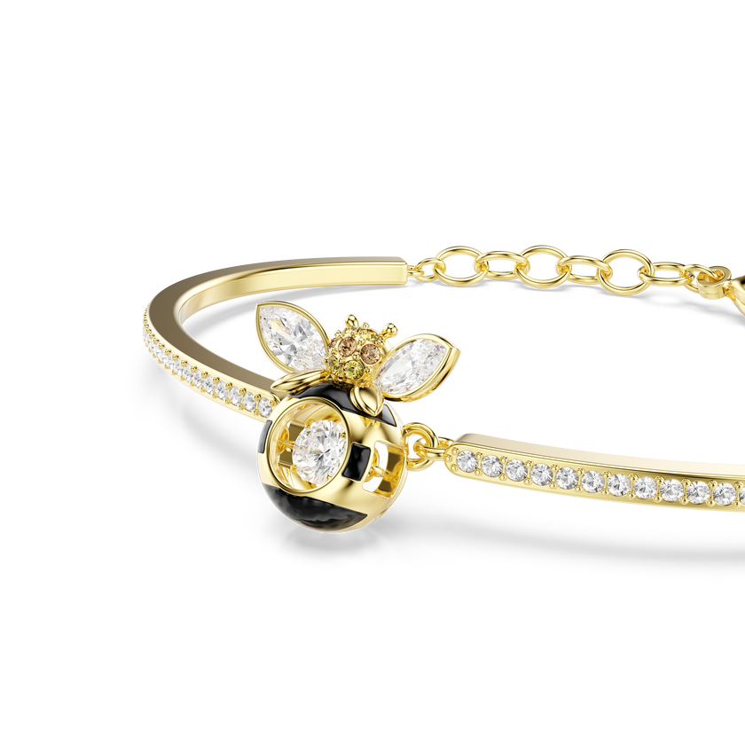 swarovski سوار idyllia، قطع متنوع، شكل نحلة، ألوان متعددة، طلاء باللون الذهبي