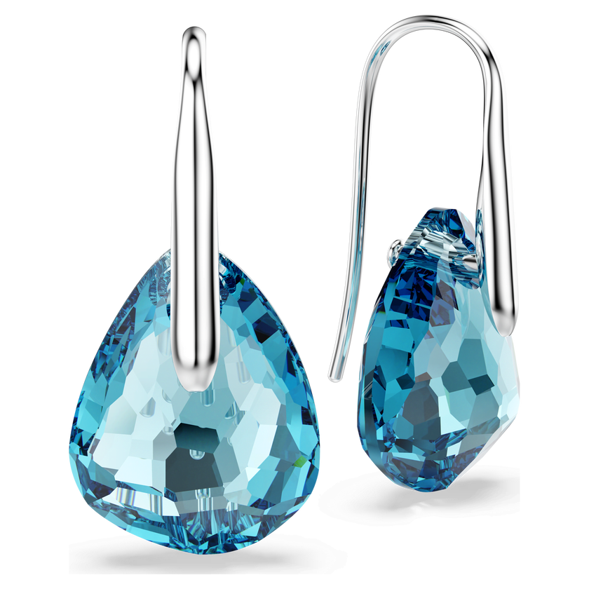 swarovski أقراط متدلية galet، لون أزرق فاتح، طلاء روديوم