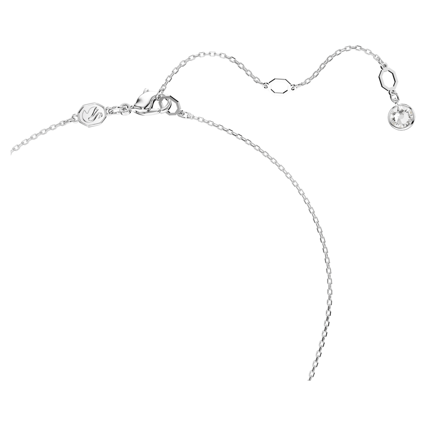 swarovski قلادة sublima، لون أبيض، طلاء روديوم