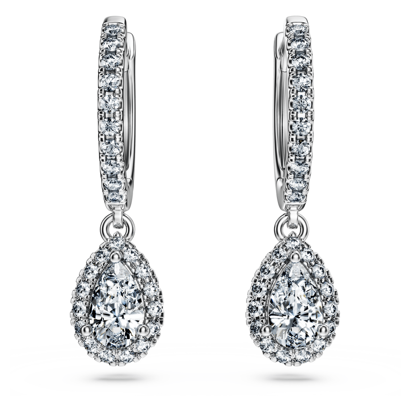 swarovski أقراط متدلية eternity، أحجار ألماس مُصنعة في المختبر بإجمالي 1 25 قيراط، ذهب أبيض عيار 18