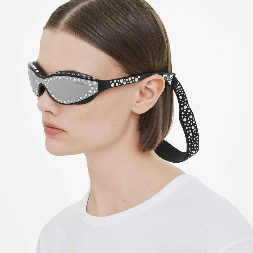 swarovski نظارة شمسية، لون أسود
