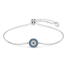 swarovski luckily bracelet  pav   eye  blue  rhodium plated