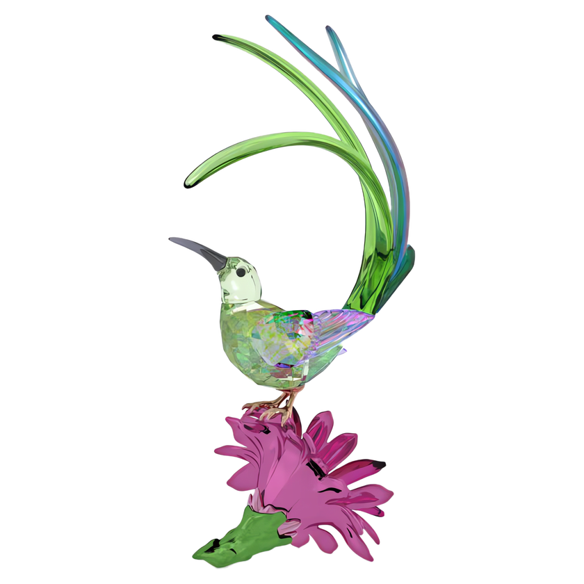 swarovski مجسم طائر الحيقل وزهرة الصبار من مجموعة idyllia
