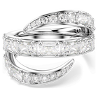 swarovski خاتم vienna، قطع متنوع، شكل بجعة، لون أبيض، طلاء روديوم