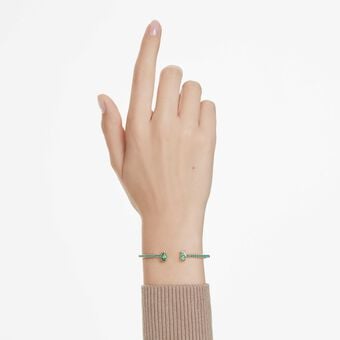 swarovski سوار matrix، قطع متنوع، لون أخضر، طلاء باللون الذهبي