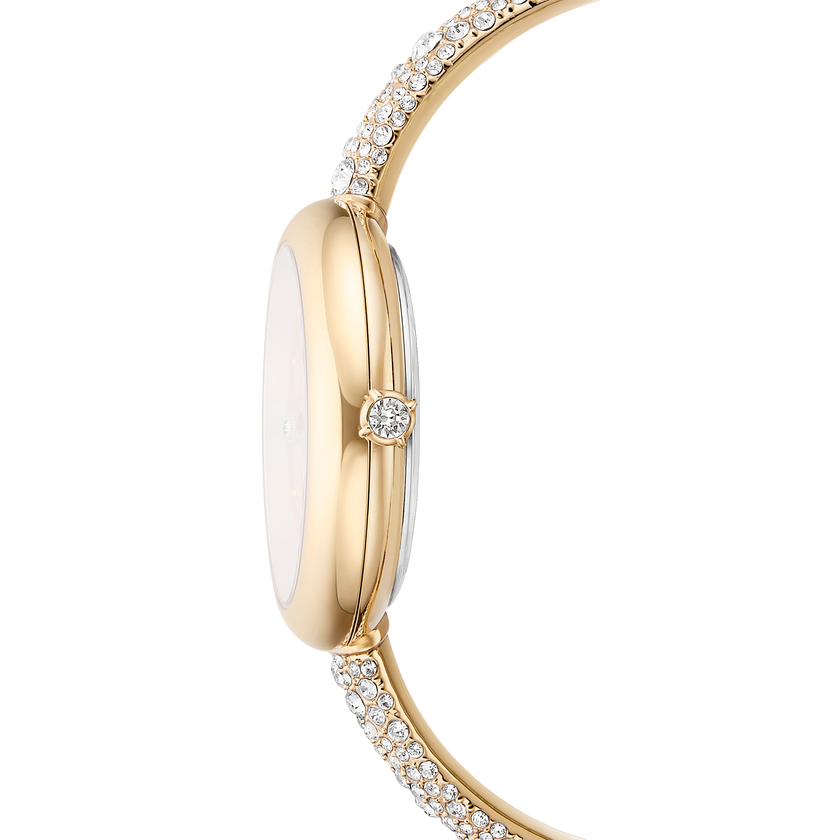 swarovski ساعة sublima بتصميم سوار، صناعة سويسرية، سوار معدني، لون ذهبي، لمسة نهائية بلون شامبين ذهبي
