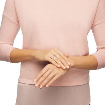 swarovski خاتم matrix، لون أبيض، طلاء روديوم