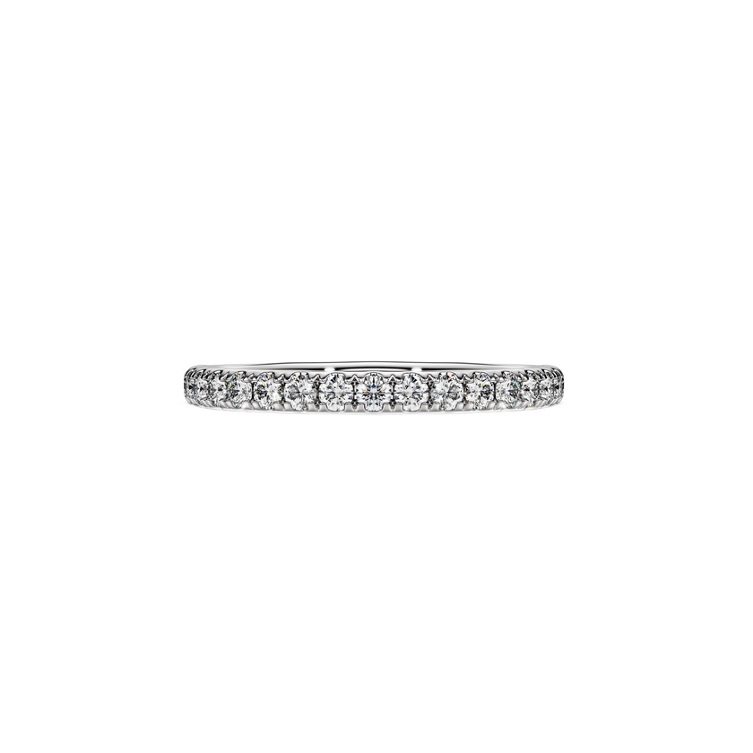 swarovski خاتم عريض eternity، ألماس مُصنع في المختبر إجمالي 0 4 قيراط، شكل دائري، فضة استرليني
